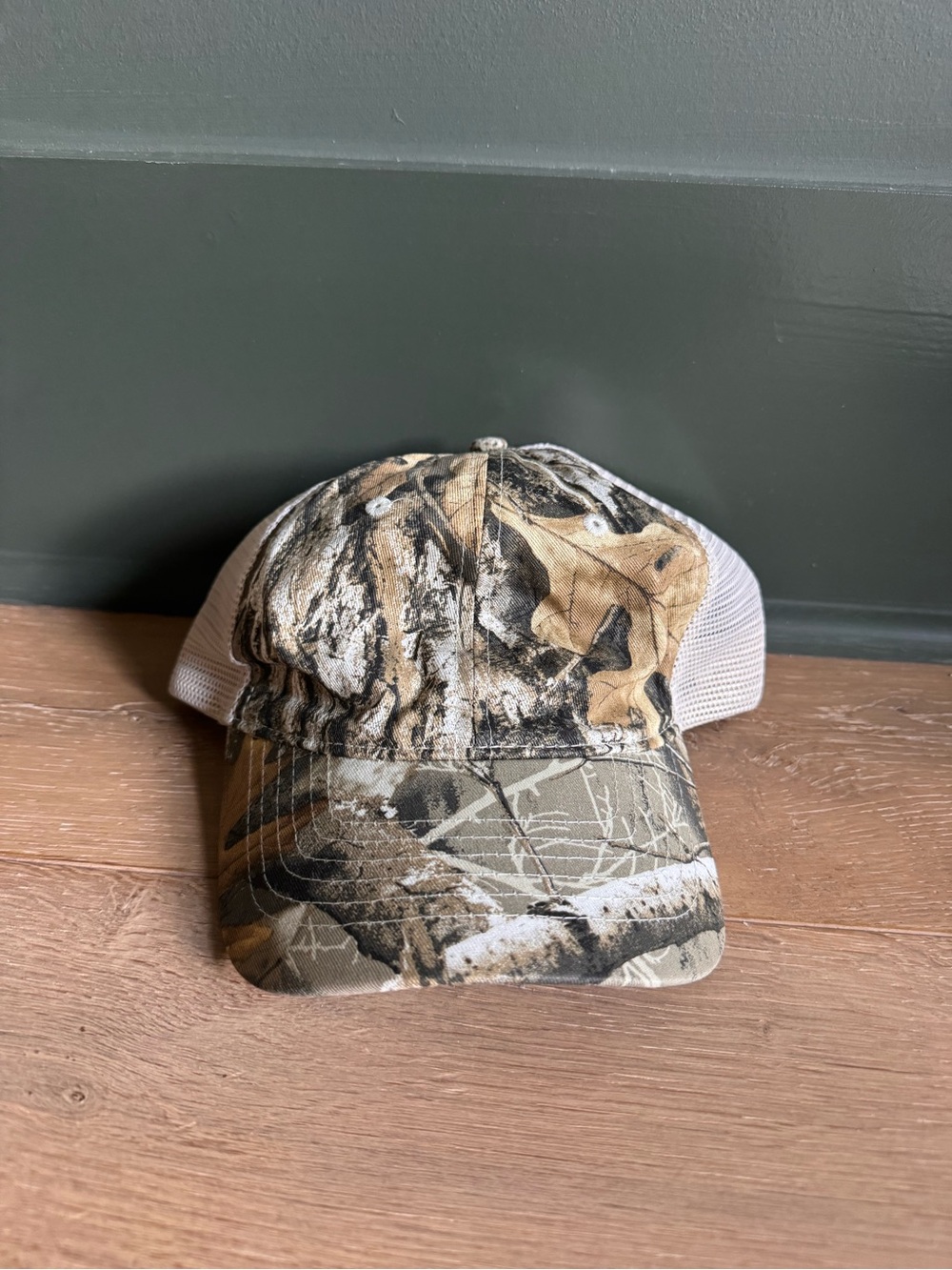 George Camouflage Trucker Hat in Brown, Tan, Green